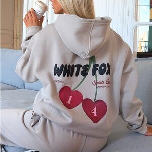 White Fox Club 14 Trinity Oversized Hoodie in Moon